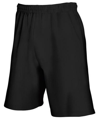Tryck din logga på Shorts från Fruit of the Loom - Anpassa Lättviktsshorts i färgen Svart för företag, föreningar och privatpersoner