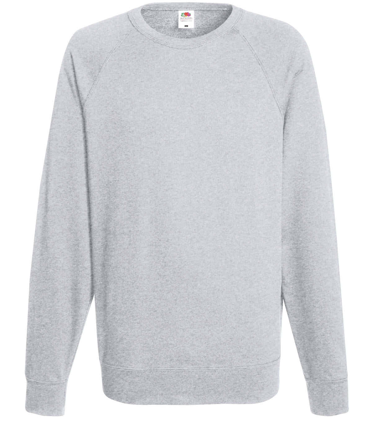 Tryck din logga på Sweatshirts från Fruit of the Loom - Anpassa Fruit Of The Loom - Raglan Sweatshirt i färgen Ljunggrå för företag, föreningar och privatpersoner