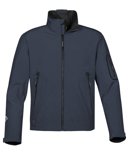 Tryck din logga på Softshelljackor från Stormtech - Anpassa Kryssning softshell i färgen Marinblå för företag, föreningar och privatpersoner