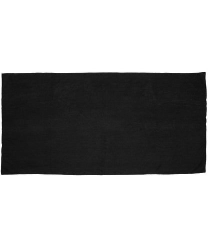 Tryck din logga på Handdukar från Towel City - Anpassa Gästhandduk i mikrofiber i färgen Svart One Size för företag, föreningar och privatpersoner