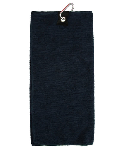 Tryck din logga på Handdukar från Towel City - Anpassa Golfhandduk i mikrofiber i färgen Marinblå One Size för företag, föreningar och privatpersoner
