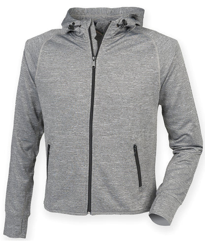Tryck din logga på Hoodies från Tombo - Anpassa Luvtröja för damer med reflekterande tejp i färgen Mellangrå för företag, föreningar och privatpersoner