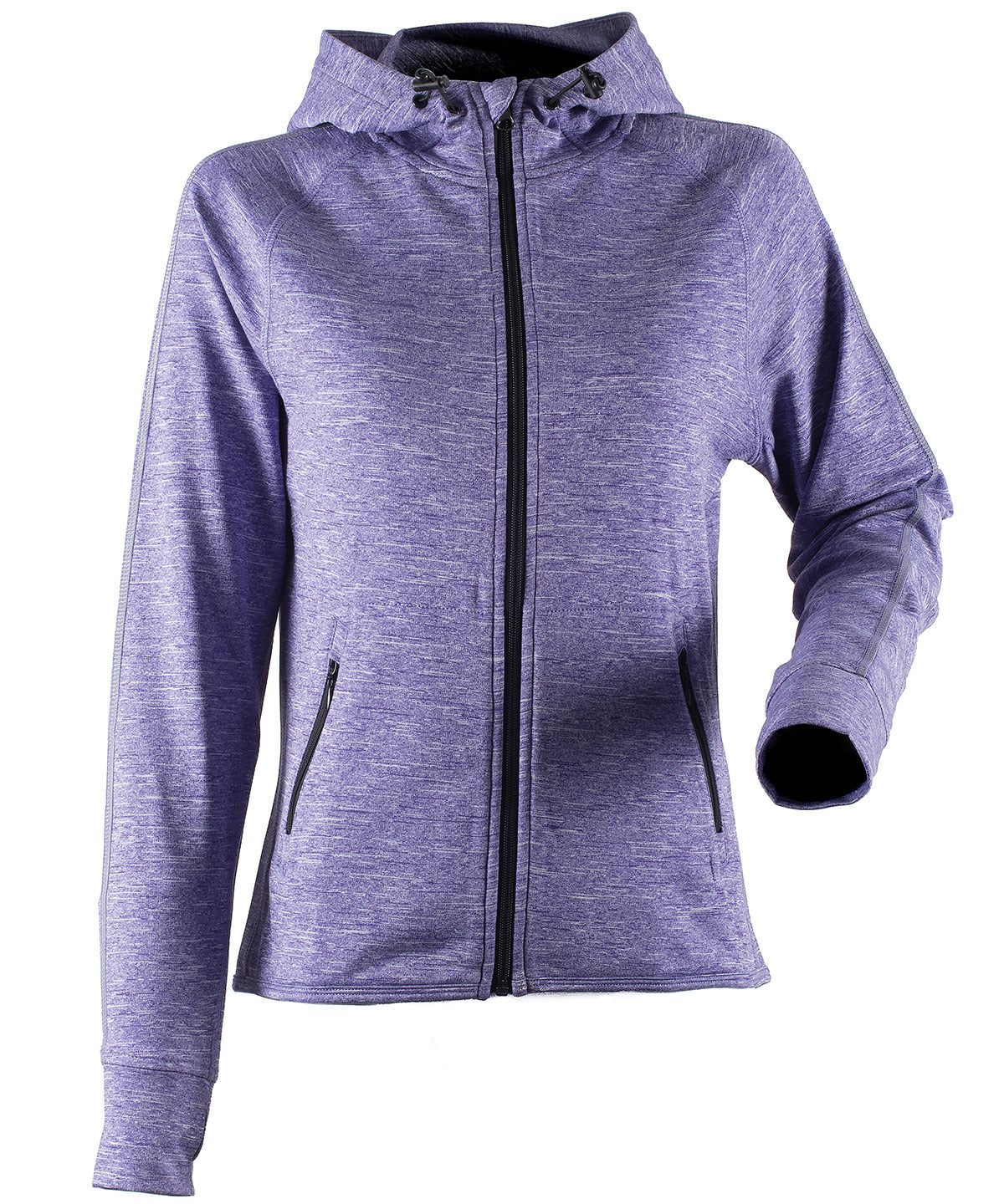Tryck din logga på Hoodies från Tombo - Anpassa Luvtröja för damer med reflekterande tejp i färgen Ljus lila för företag, föreningar och privatpersoner