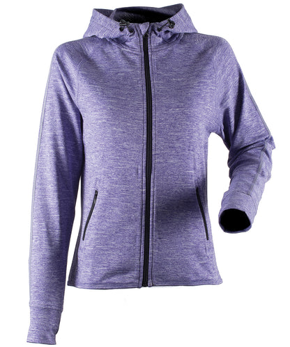 Tryck din logga på Hoodies från Tombo - Anpassa Luvtröja för damer med reflekterande tejp i färgen Ljus lila för företag, föreningar och privatpersoner
