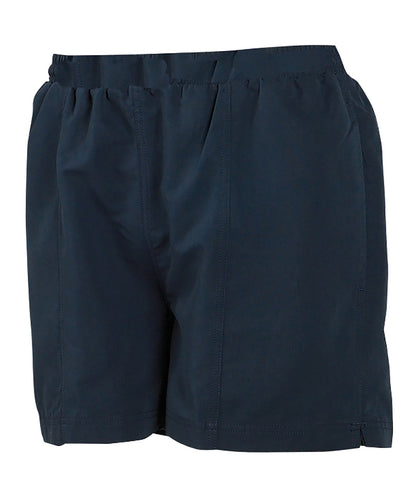 Tryck din logga på Shorts från Tombo - Anpassa Ofodrade shorts för alla ändamål för damer i färgen Marinblå för företag, föreningar och privatpersoner