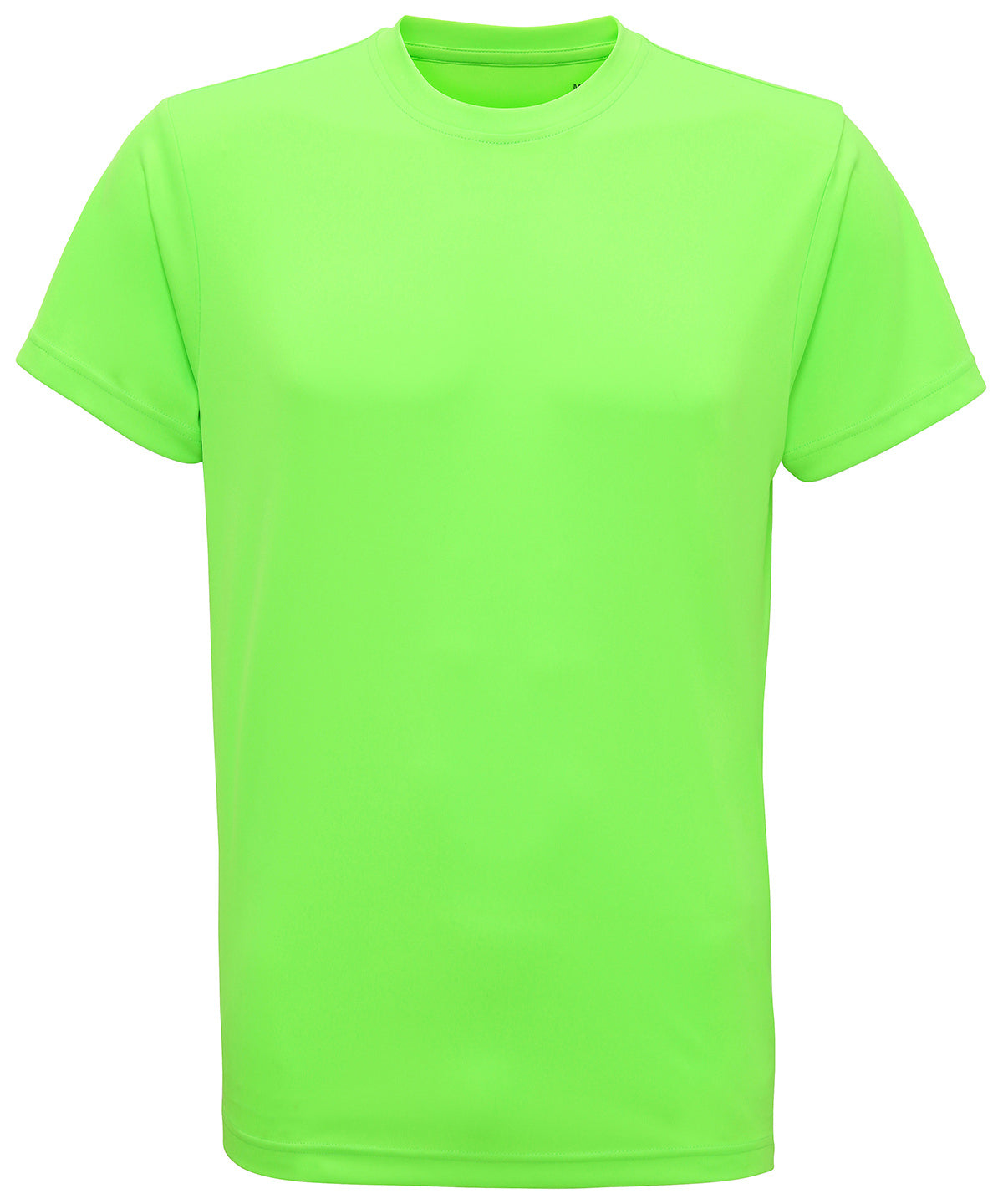 Tryck din logga på T-shirts från TriDri - Anpassa TriDri t-shirt med prestanda i färgen Neon grön för företag, föreningar och privatpersoner