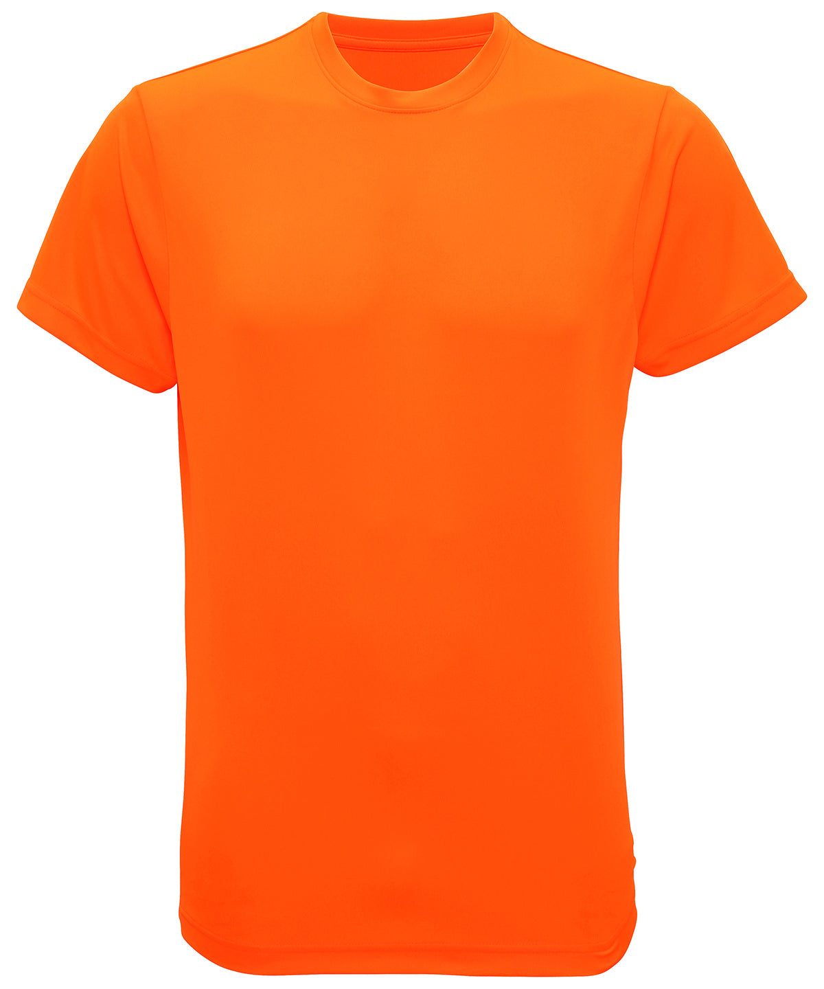 Tryck din logga på T-shirts från TriDri - Anpassa TriDri t-shirt med prestanda i färgen Neon orange för företag, föreningar och privatpersoner