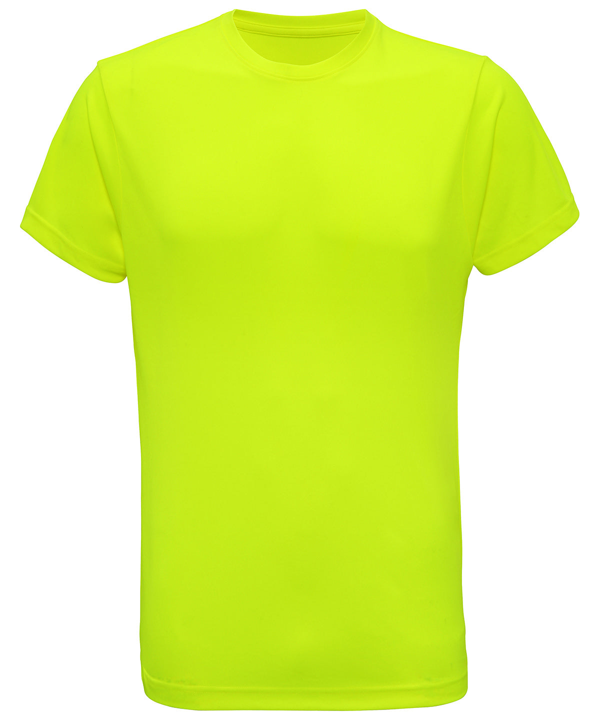 Tryck din logga på T-shirts från TriDri - Anpassa TriDri t-shirt med prestanda i färgen Neon gul för företag, föreningar och privatpersoner