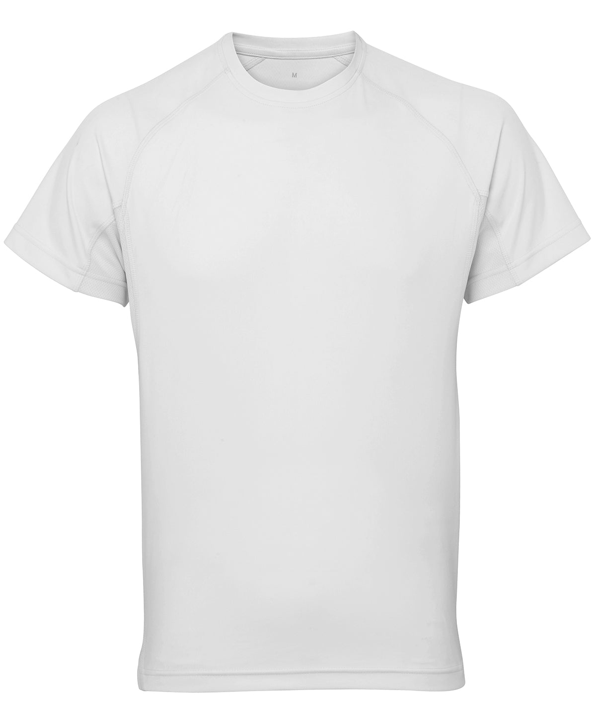 Tryck din logga på T-shirts från TriDri - Anpassa Teknisk t-shirt med TriDri-paneler i färgen Vit för företag, föreningar och privatpersoner