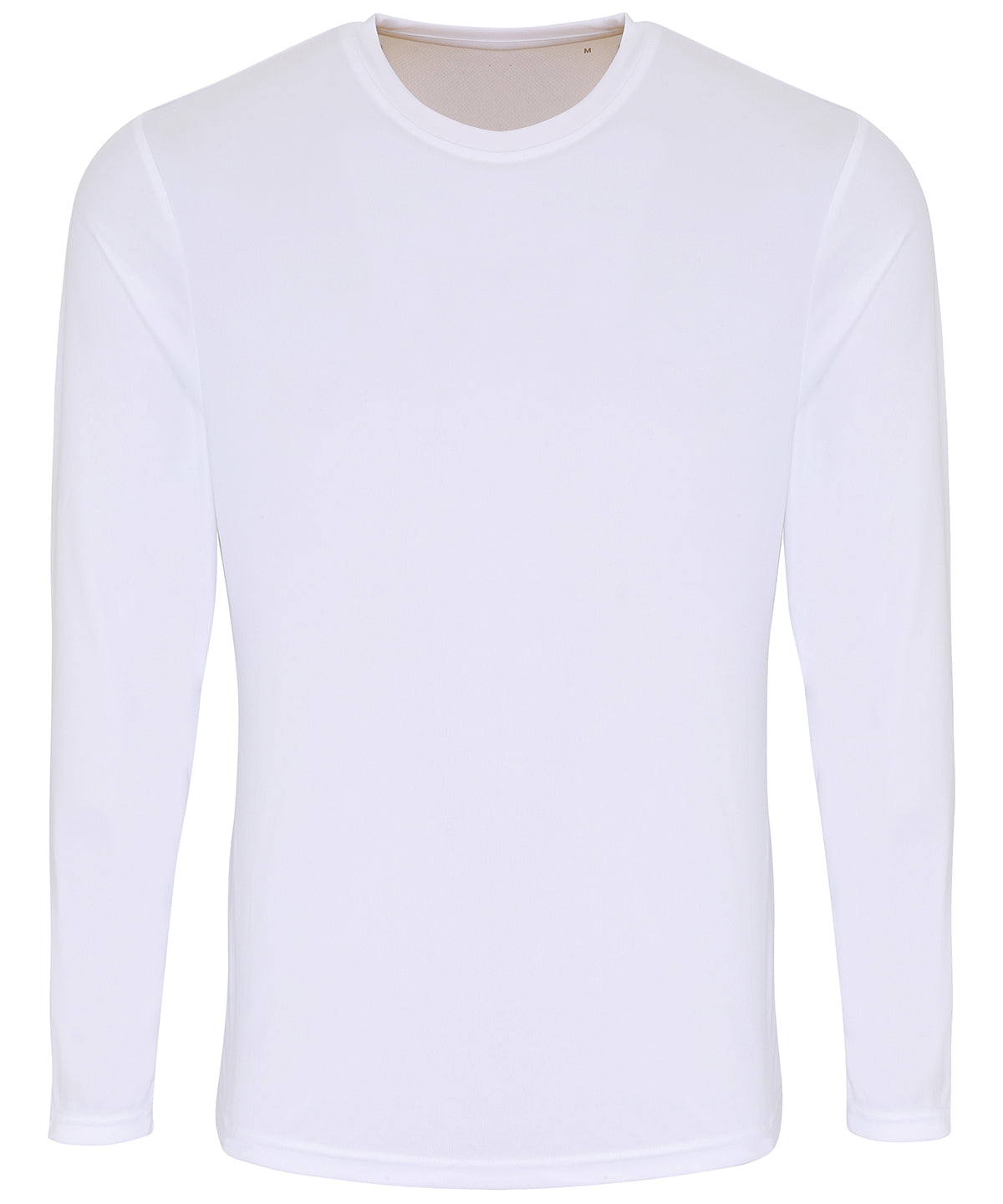 Tryck din logga på T-shirts från TriDri - Anpassa TriDri långärmad prestanda t-shirt i färgen Vit för företag, föreningar och privatpersoner