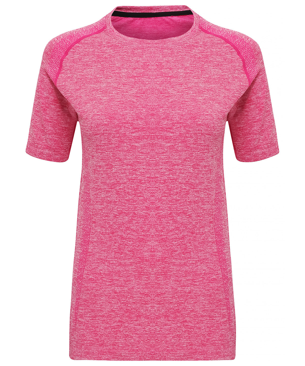 Tryck din logga på T-shirts från TriDri - Anpassa Kortärmad TriDri sömlös '3D fit' multisporttopp för damer i färgen Mellanrosa för företag, föreningar och privatpersoner