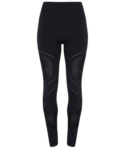 Tryck din logga på Leggings från TriDri - Anpassa TriDri sömlösa '3D fit' multisportleggings för damer i färgen Svart för företag, föreningar och privatpersoner