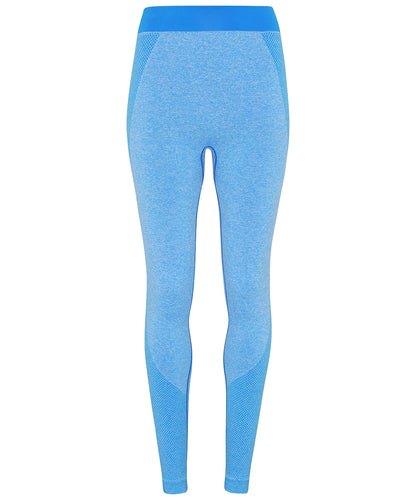 Tryck din logga på Leggings från TriDri - Anpassa TriDri sömlösa '3D fit' multisport leggings för damer i färgen Safir för företag, föreningar och privatpersoner