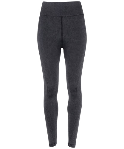 Tryck din logga på Leggings från TriDri - Anpassa TriDri sömlösa '3D fit' multisportleggings i denimlook för damer i färgen Svart för företag, föreningar och privatpersoner
