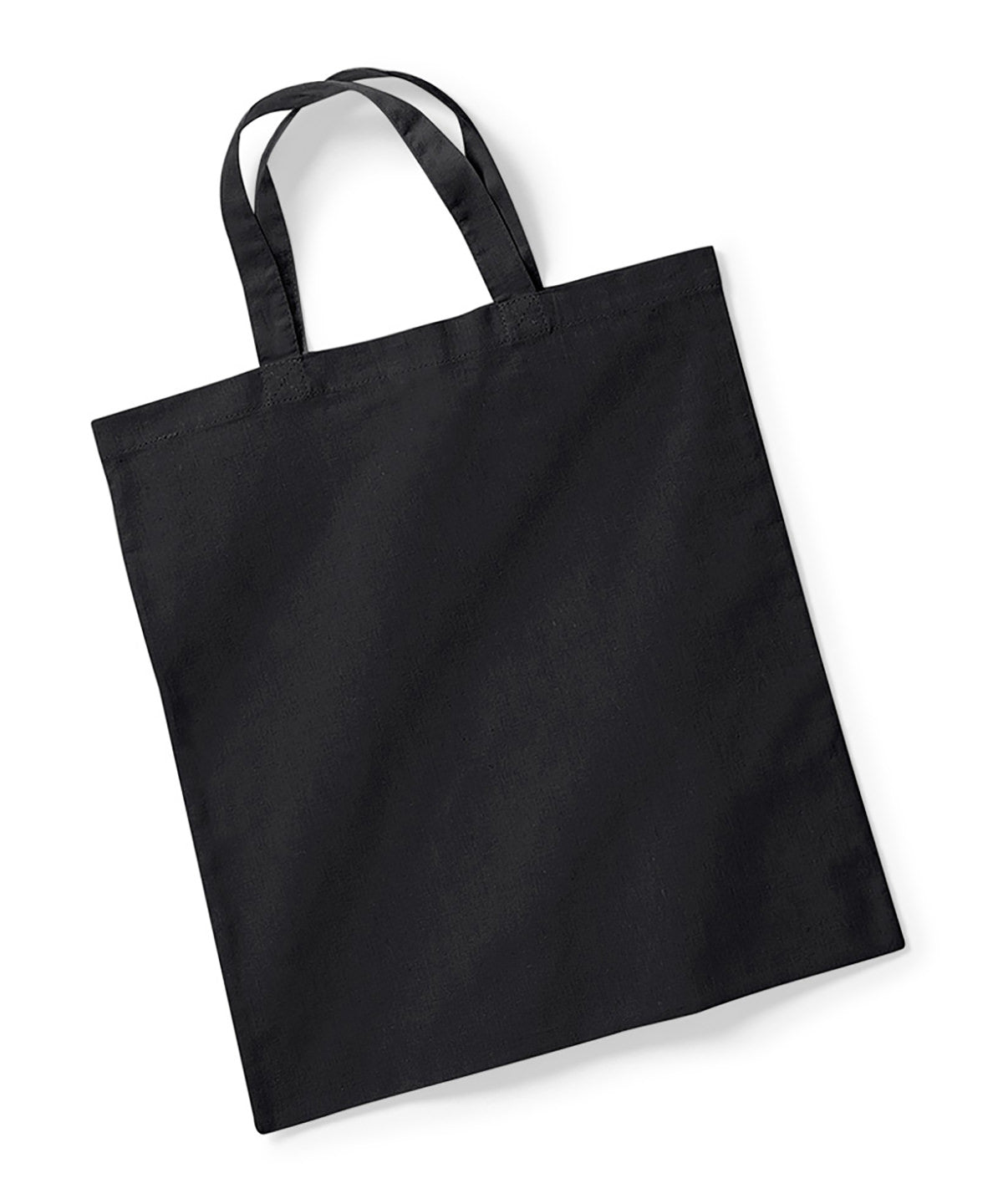 Tryck din logga på Väskor från Westford Mill - Anpassa Bag for Life - Short Handles i färgen Svart One Size för företag, föreningar och privatpersoner
