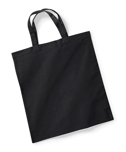 Tryck din logga på Väskor från Westford Mill - Anpassa Bag for Life - Short Handles i färgen Svart One Size för företag, föreningar och privatpersoner