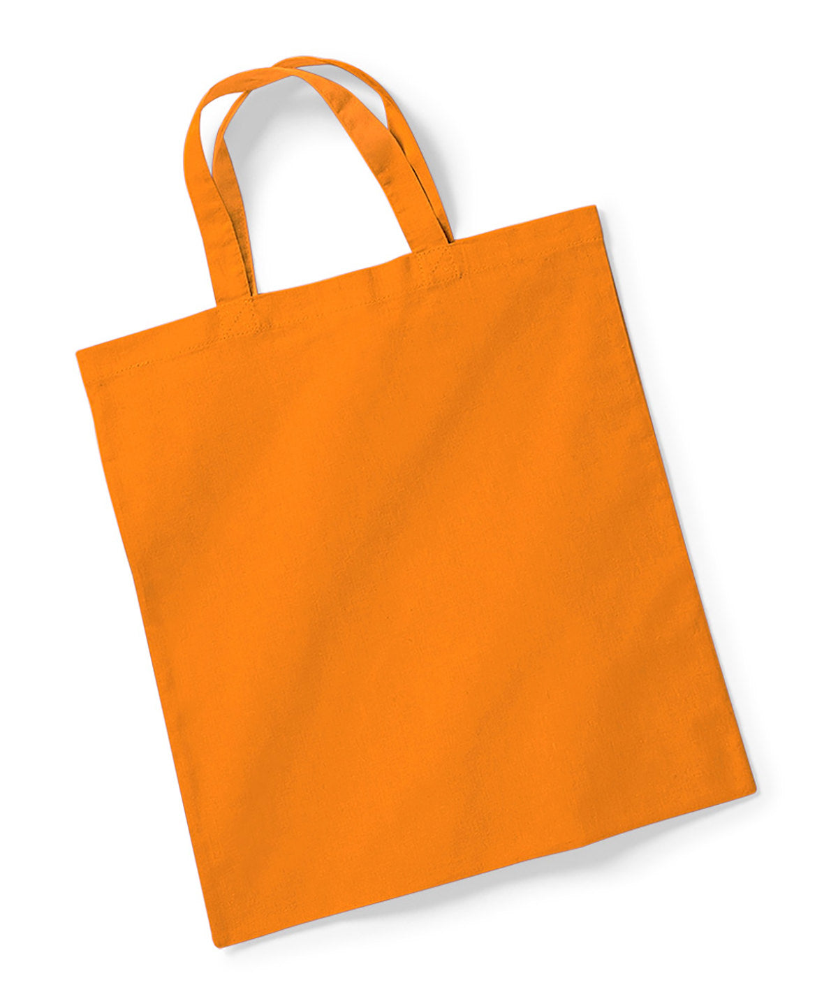 Tryck din logga på Väskor från Westford Mill - Anpassa Bag for Life - Short Handles i färgen Mellan Orange One Size för företag, föreningar och privatpersoner