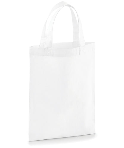 Tryck din logga på Väskor från Westford Mill - Anpassa Party Bag for Life i färgen Vit One Size för företag, föreningar och privatpersoner