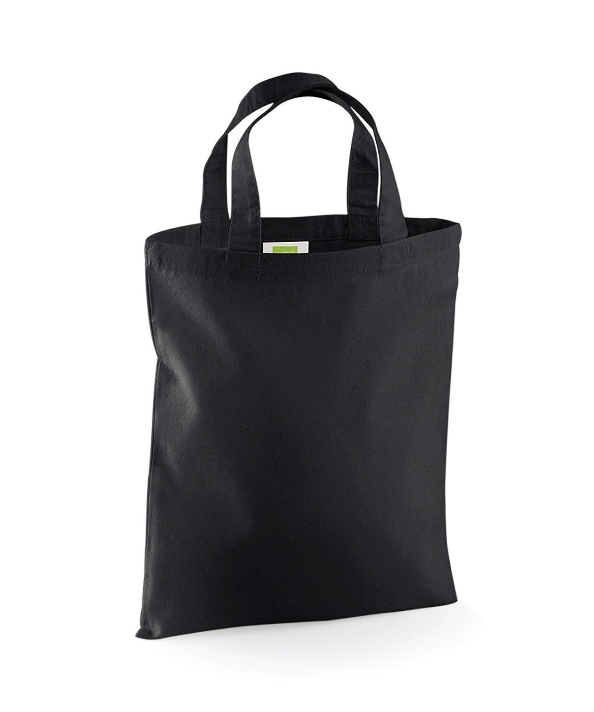 Tryck din logga på Väskor från Westford Mill - Anpassa Mini Bag for Life i färgen Svart One Size för företag, föreningar och privatpersoner