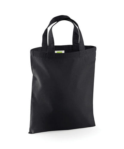 Tryck din logga på Väskor från Westford Mill - Anpassa Mini Bag for Life i färgen Svart One Size för företag, föreningar och privatpersoner