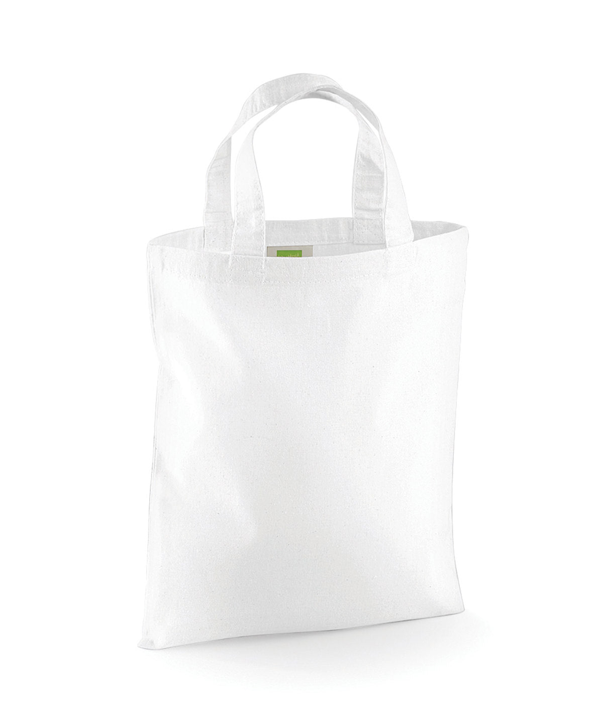 Tryck din logga på Väskor från Westford Mill - Anpassa Mini Bag for Life i färgen Vit One Size för företag, föreningar och privatpersoner