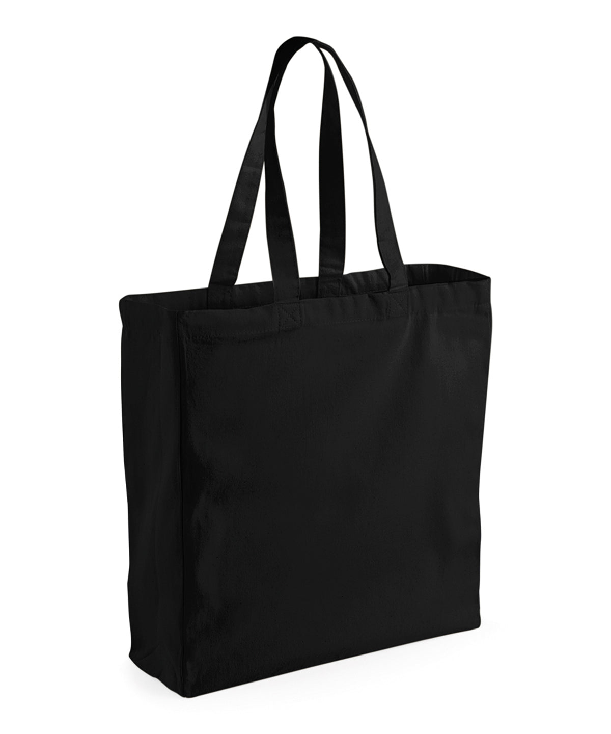 Tryck din logga på Väskor från Westford Mill - Anpassa Classic Canvas Shopper i färgen Svart One Size för företag, föreningar och privatpersoner