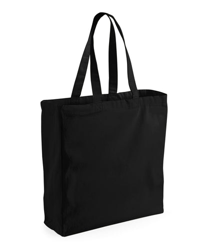 Tryck din logga på Väskor från Westford Mill - Anpassa Classic Canvas Shopper i färgen Svart One Size för företag, föreningar och privatpersoner