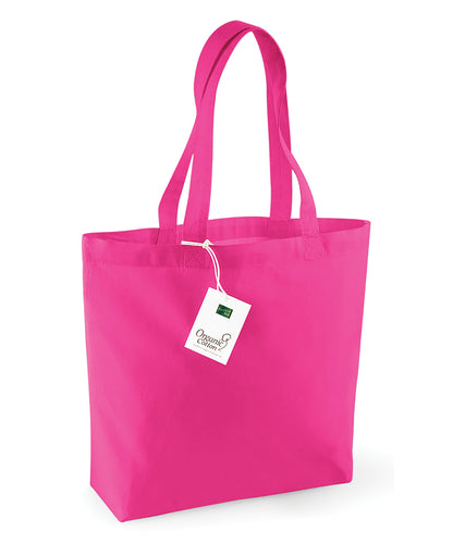 Tryck din logga på Väskor från Westford Mill - Anpassa EarthAware Organic Classic Shopper i färgen Fuchsia One Size för företag, föreningar och privatpersoner