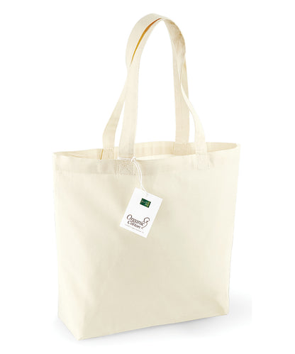 Tryck din logga på Väskor från Westford Mill - Anpassa EarthAware Organic Classic Shopper i färgen Naturligt One Size för företag, föreningar och privatpersoner