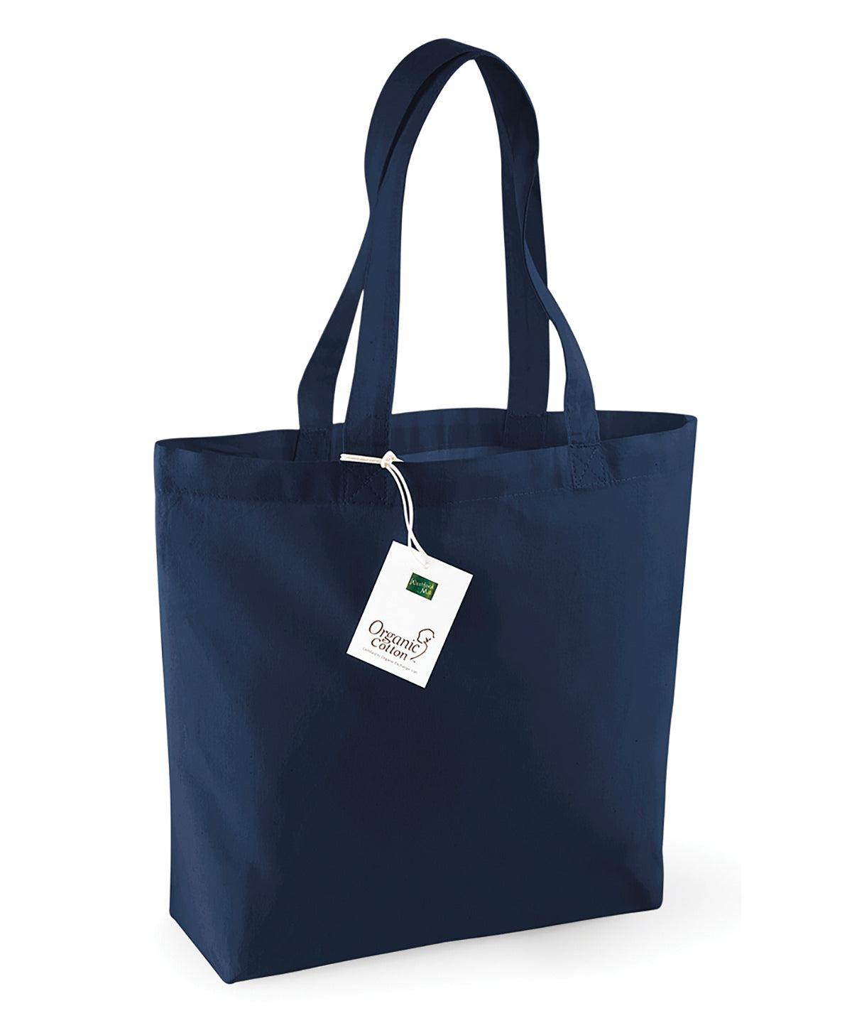 Tryck din logga på Väskor från Westford Mill - Anpassa EarthAware Organic Classic Shopper i färgen Marinblå One Size för företag, föreningar och privatpersoner