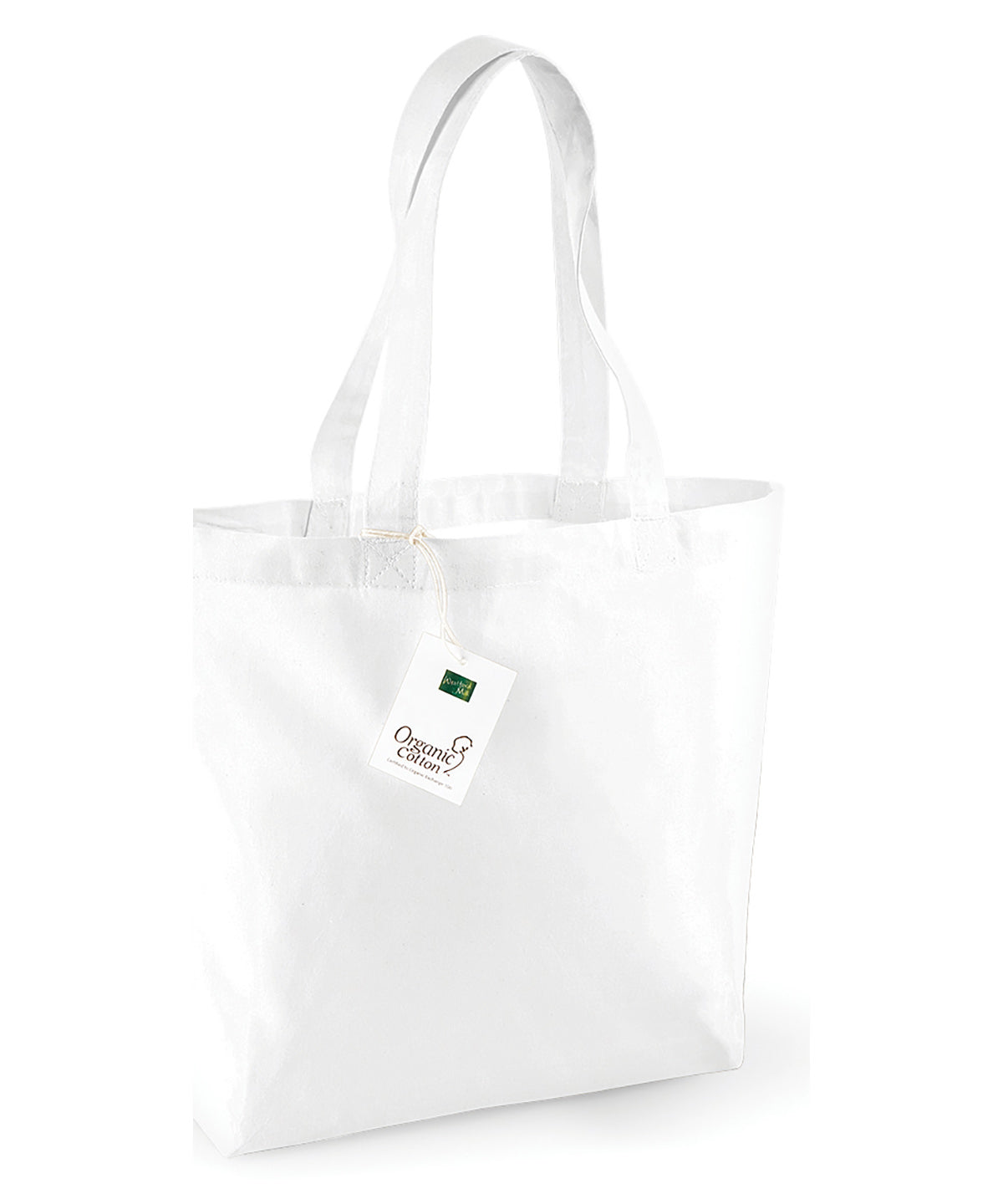 Tryck din logga på Väskor från Westford Mill - Anpassa EarthAware Organic Classic Shopper i färgen Vit One Size för företag, föreningar och privatpersoner