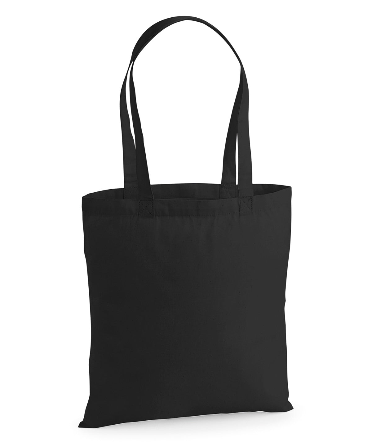 Tryck din logga på Väskor från Westford Mill - Anpassa Premium Cotton Tote i färgen Svart One Size för företag, föreningar och privatpersoner