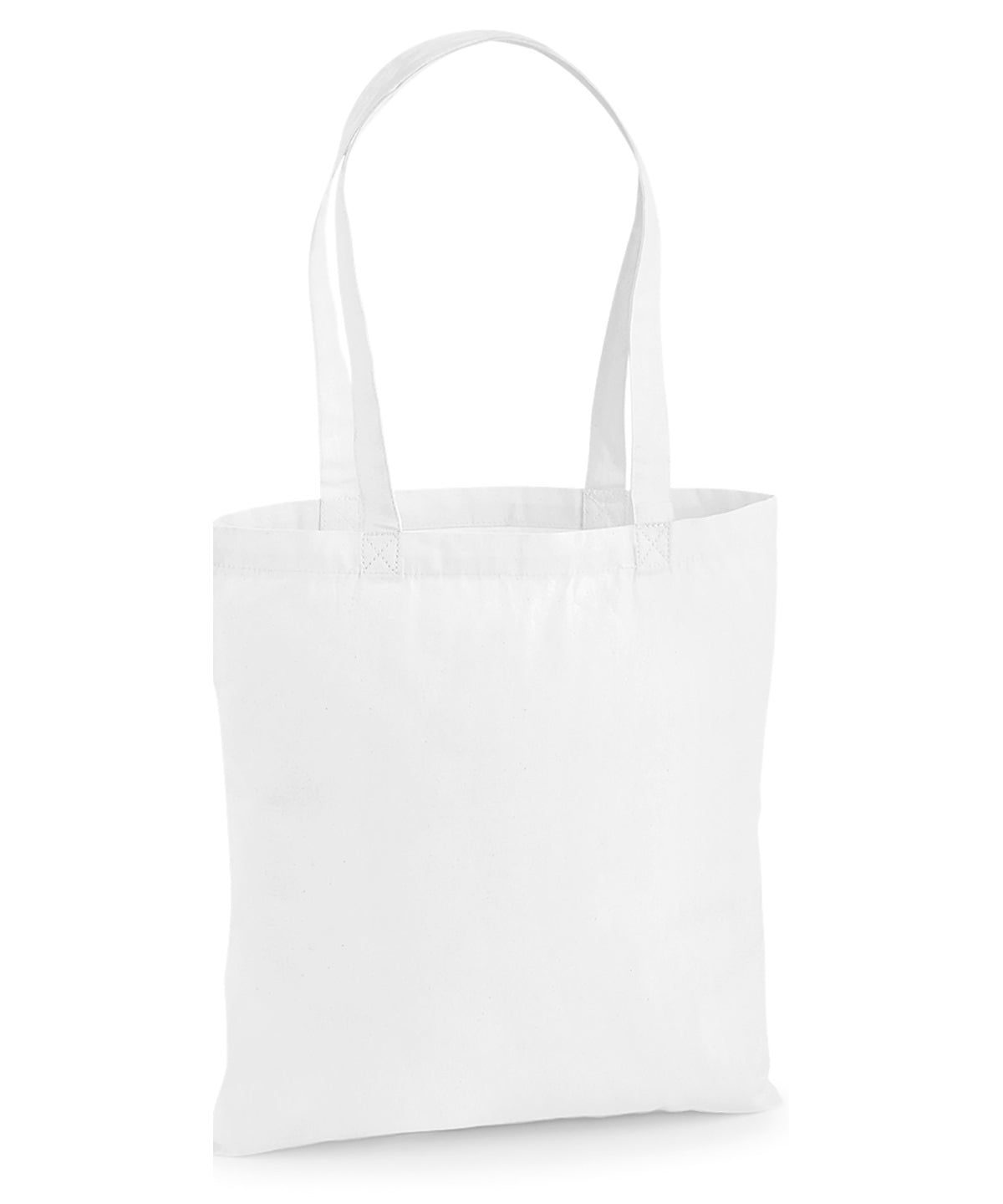 Tryck din logga på Väskor från Westford Mill - Anpassa Premium Cotton Tote i färgen Vit One Size för företag, föreningar och privatpersoner