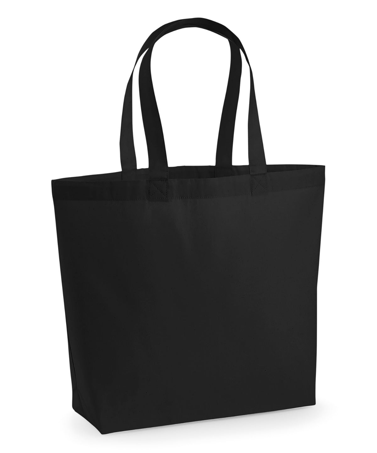 Tryck din logga på Väskor från Westford Mill - Anpassa Premium Cotton Maxi Tote i färgen Svart One Size för företag, föreningar och privatpersoner