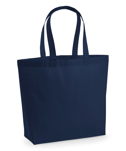 Tryck din logga på Väskor från Westford Mill - Anpassa Premium Cotton Maxi Tote i färgen Marinblå One Size för företag, föreningar och privatpersoner
