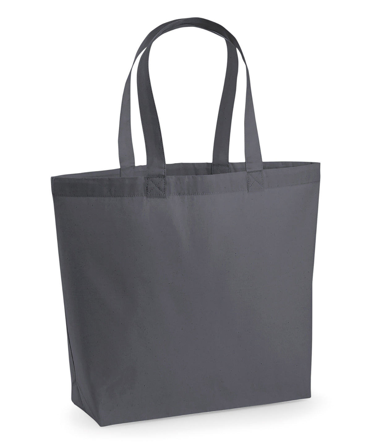 Tryck din logga på Väskor från Westford Mill - Anpassa Premium Cotton Maxi Tote i färgen Mörkgrå One Size för företag, föreningar och privatpersoner