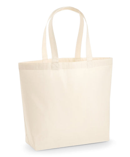 Tryck din logga på Väskor från Westford Mill - Anpassa Premium Cotton Maxi Tote i färgen Naturligt One Size för företag, föreningar och privatpersoner