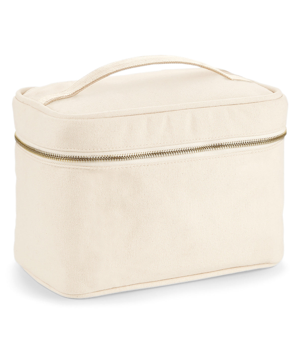Tryck din logga på Väskor från Westford Mill - Anpassa Vanitycase i canvas i färgen Naturligt One Size för företag, föreningar och privatpersoner