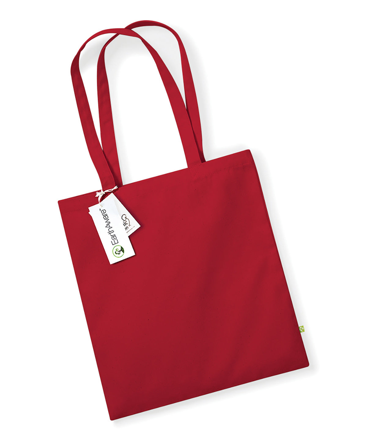 Tryck din logga på Väskor från Westford Mill - Anpassa EarthAware Organic Bag for Life i färgen Mellan röd One Size för företag, föreningar och privatpersoner