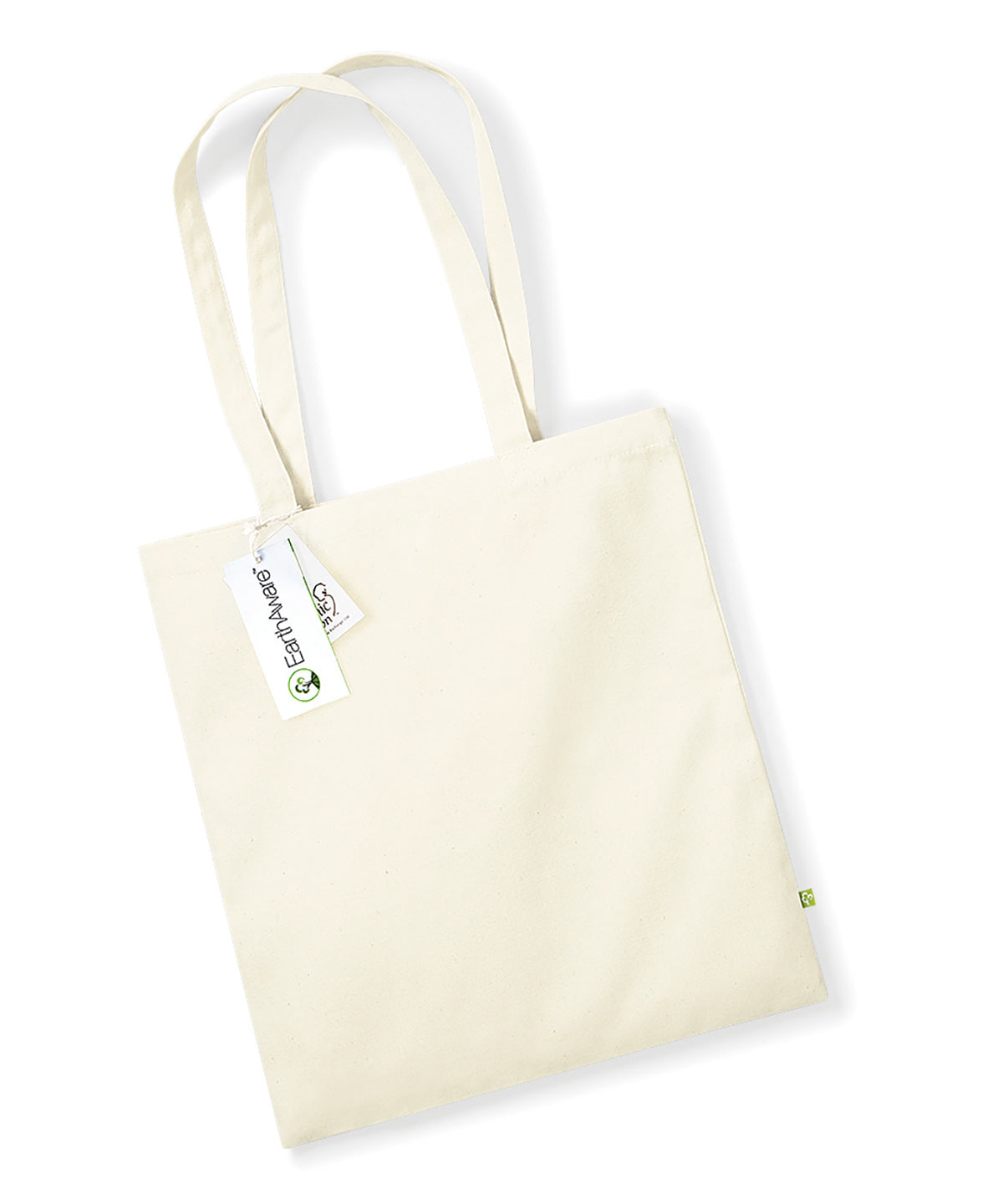 Tryck din logga på Väskor från Westford Mill - Anpassa EarthAware Organic Bag for Life i färgen Naturligt One Size för företag, föreningar och privatpersoner