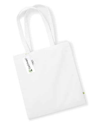 Tryck din logga på Väskor från Westford Mill - Anpassa EarthAware Organic Bag for Life i färgen Vit One Size för företag, föreningar och privatpersoner