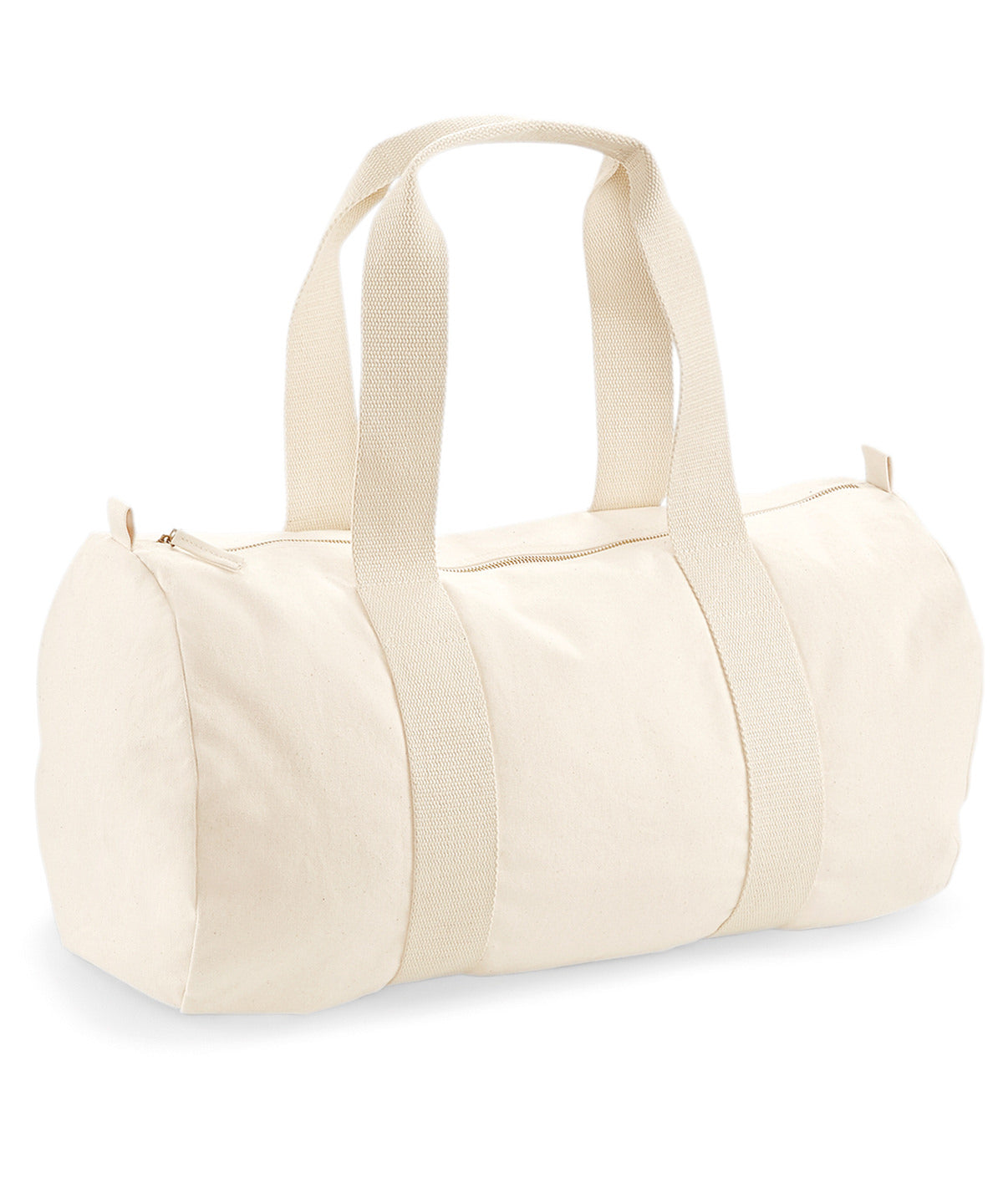 Tryck din logga på Väskor från Westford Mill - Anpassa EarthAware Organic Barrel Bag i färgen Naturligt One Size för företag, föreningar och privatpersoner
