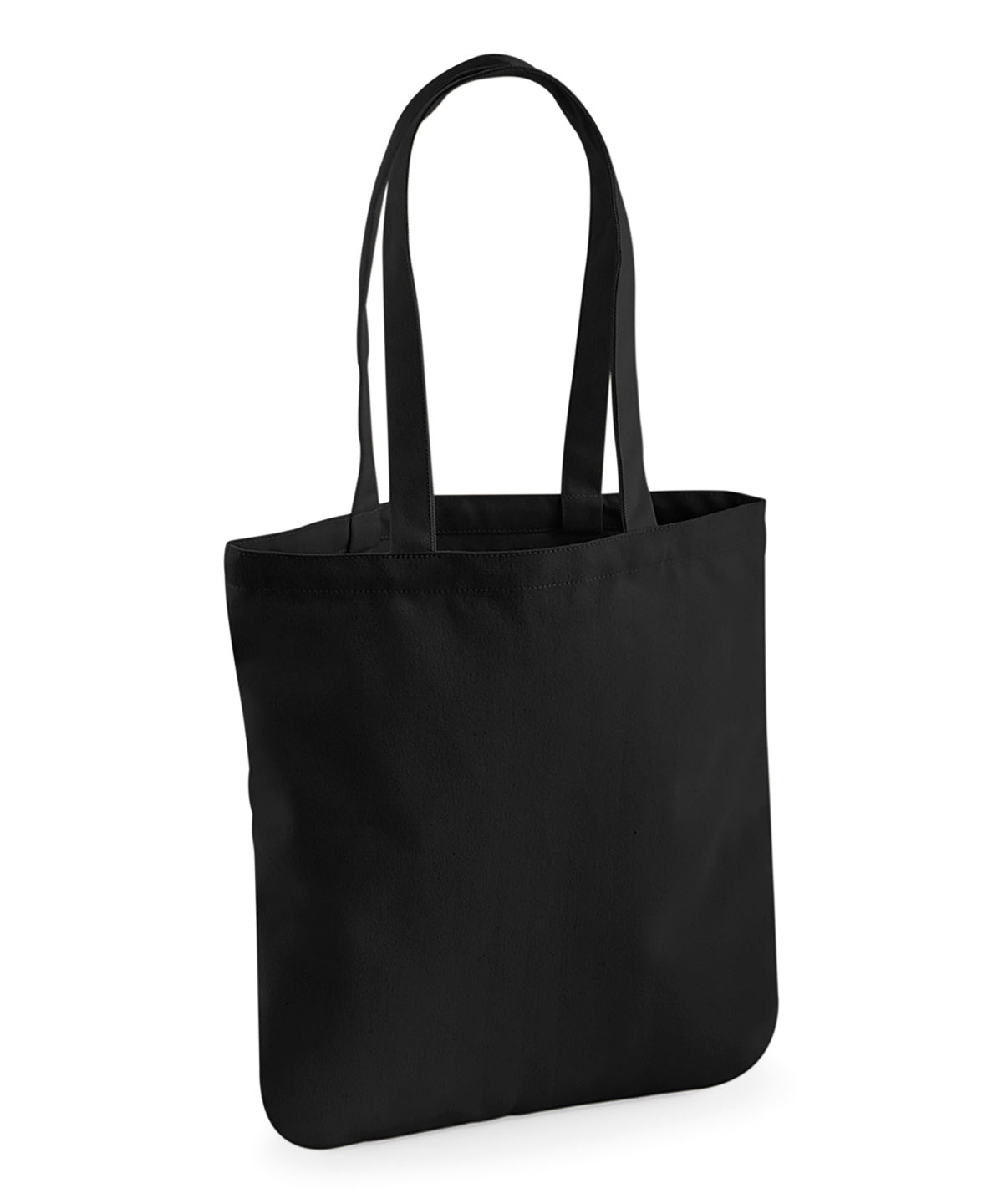 Tryck din logga på Väskor från Westford Mill - Anpassa EarthAware Organic Spring Tote i färgen Svart One Size för företag, föreningar och privatpersoner