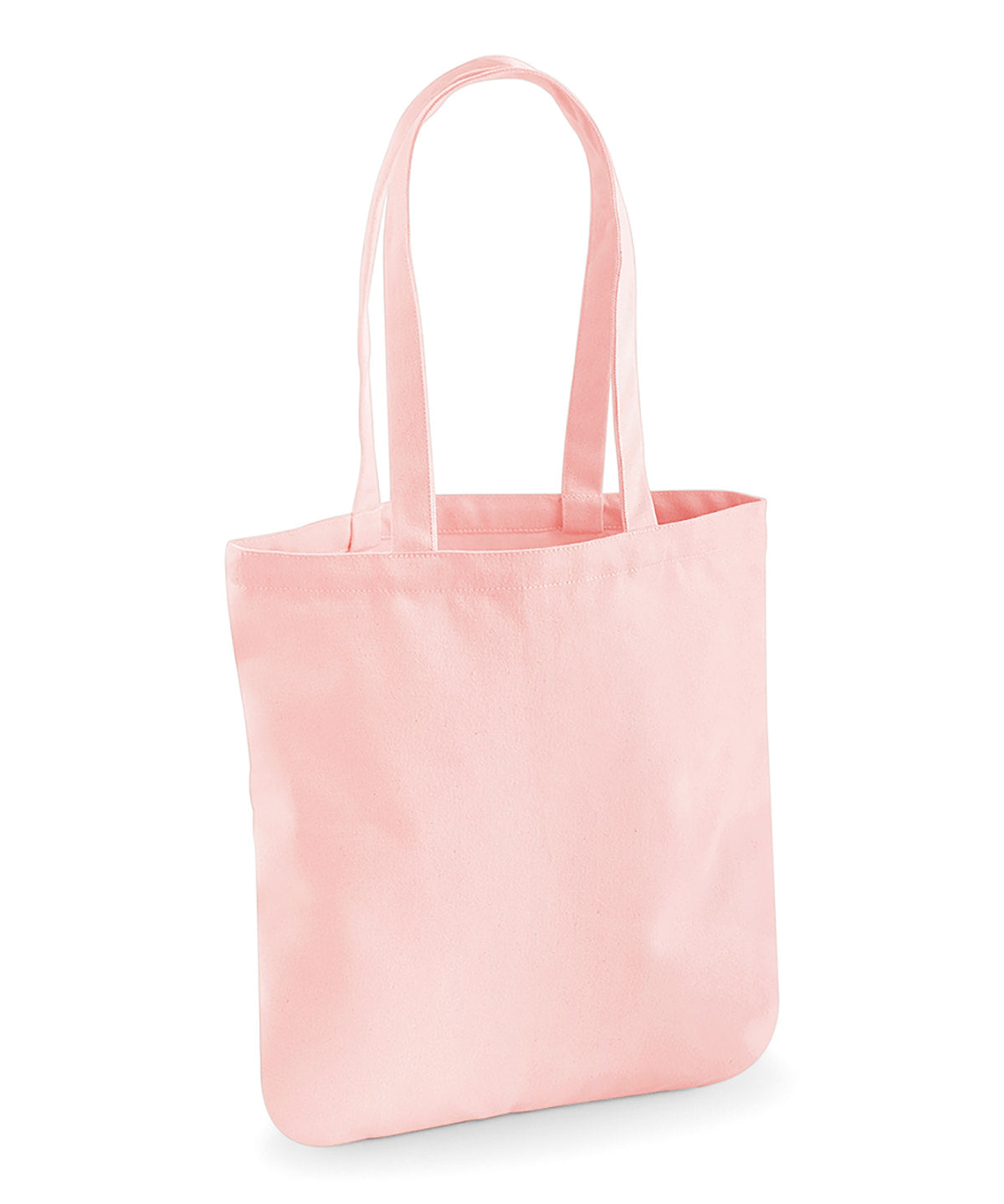 Tryck din logga på Väskor från Westford Mill - Anpassa EarthAware Organic Spring Tote i färgen Ljusrosa One Size för företag, föreningar och privatpersoner