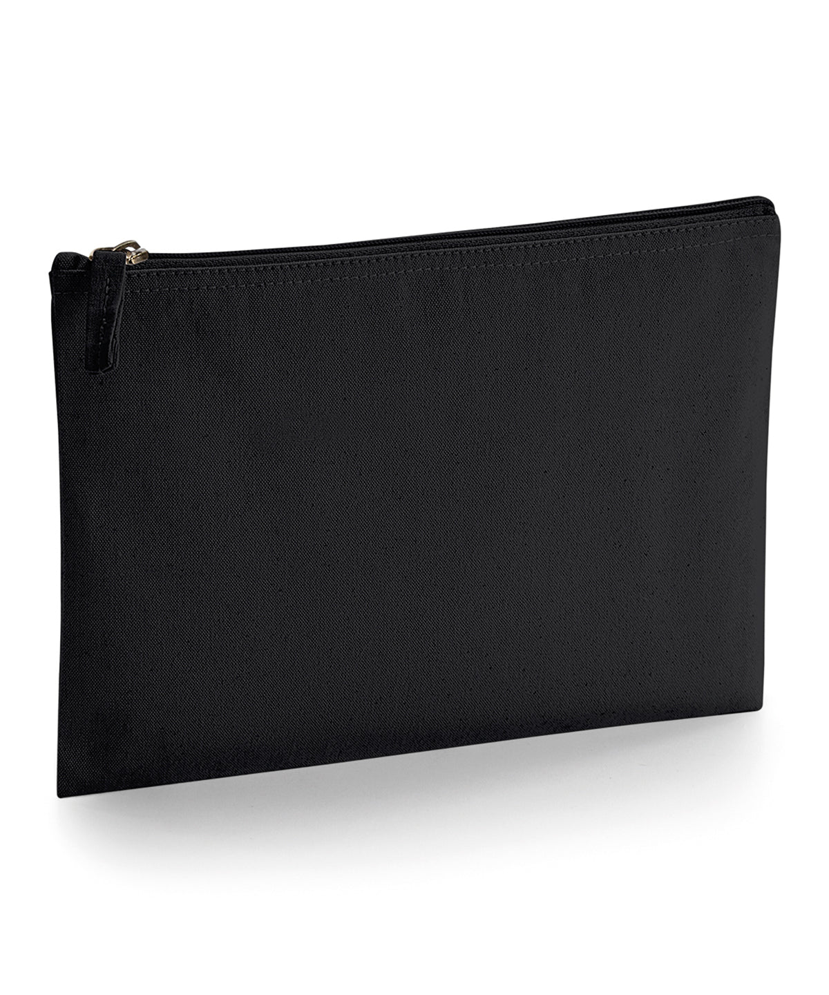 Tryck din logga på Väskor från Westford Mill - Anpassa EarthAware ekologisk tillbehörspåse i färgen Svart för företag, föreningar och privatpersoner
