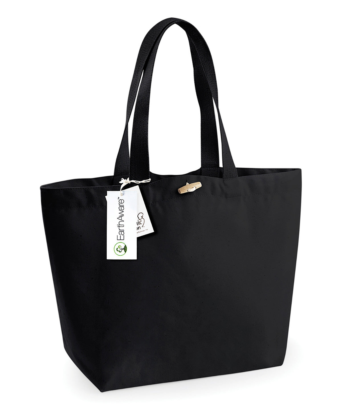 Tryck din logga på Väskor från Westford Mill - Anpassa EarthAware Organic Marine Tote i färgen Svart One Size för företag, föreningar och privatpersoner