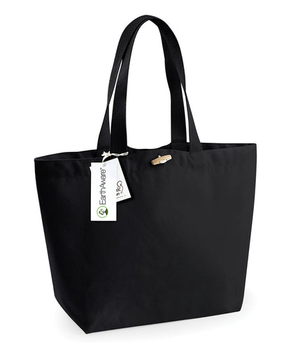 Tryck din logga på Väskor från Westford Mill - Anpassa EarthAware Organic Marine Tote i färgen Svart One Size för företag, föreningar och privatpersoner