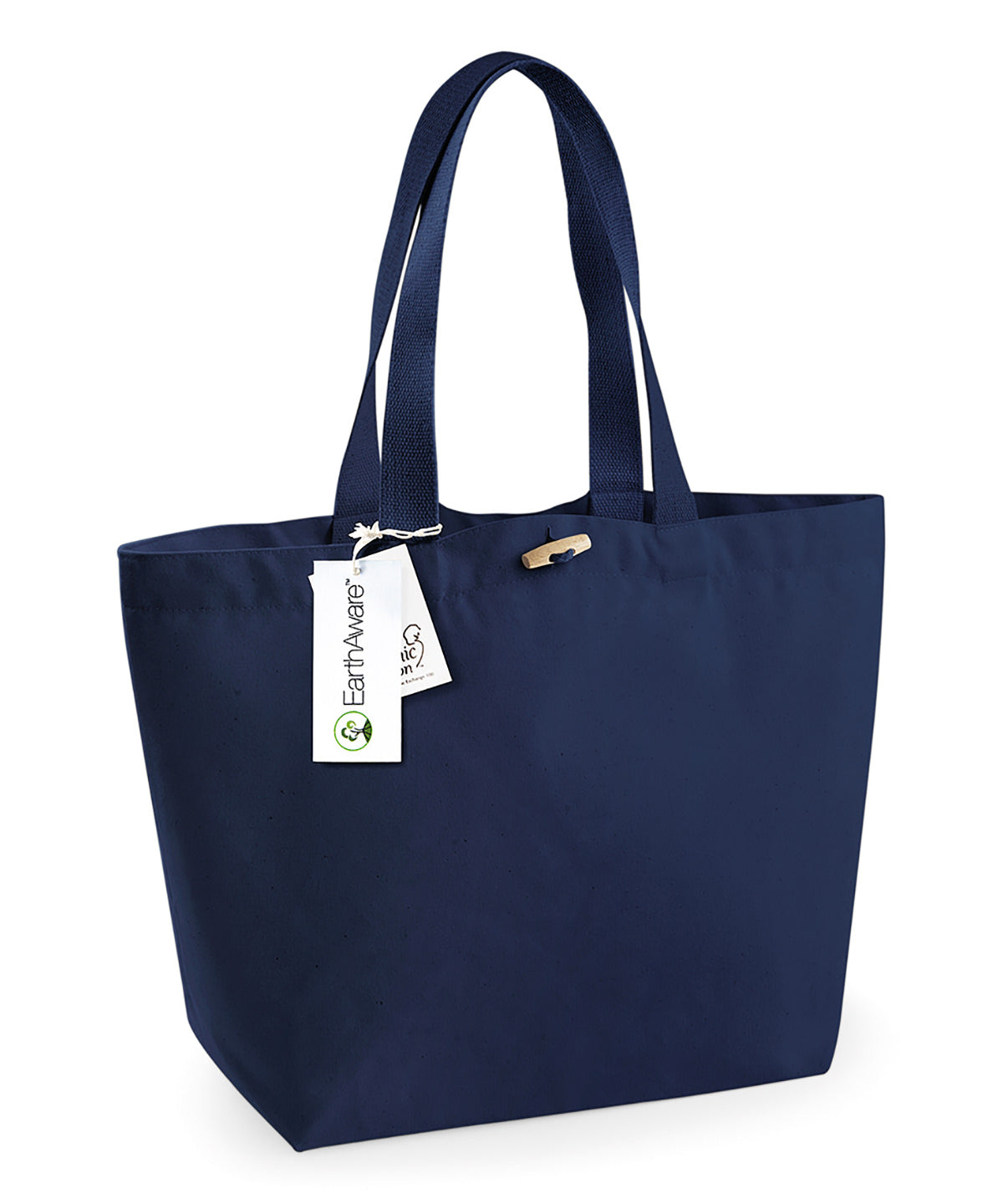 Tryck din logga på Väskor från Westford Mill - Anpassa EarthAware Organic Marine Tote i färgen Marinblå One Size för företag, föreningar och privatpersoner