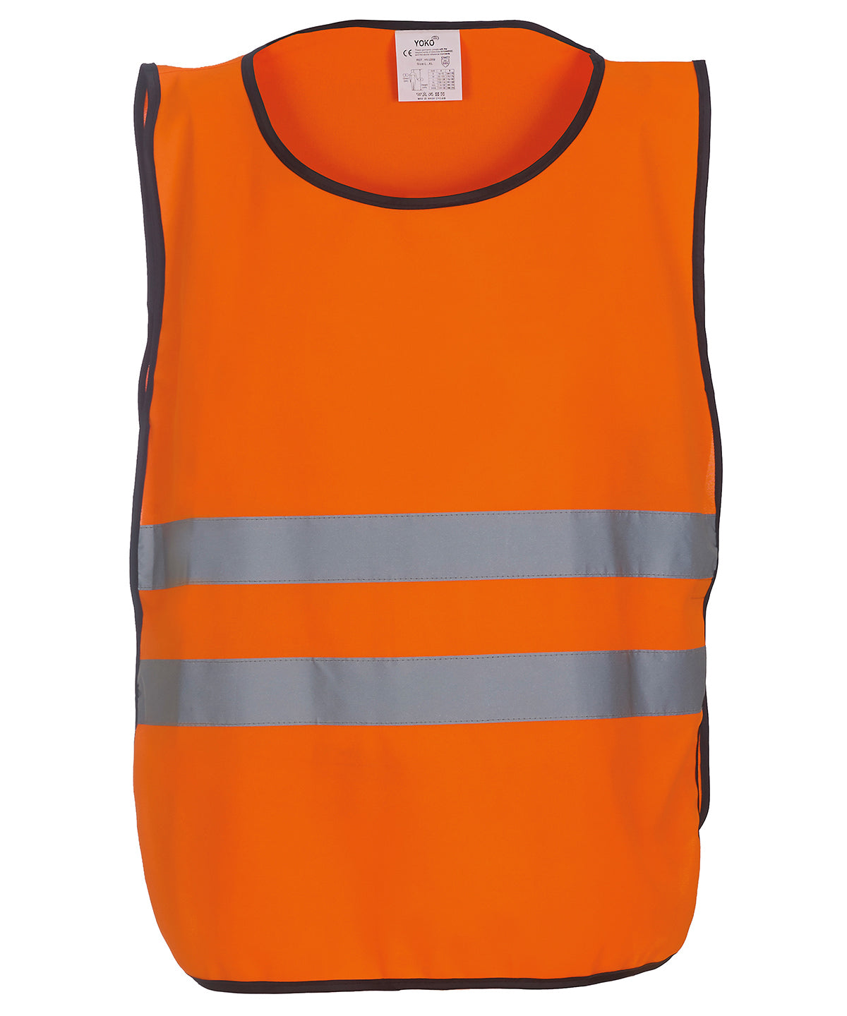 Tryck din logga på Tabarder från Yoko - Anpassa Hi-vis 2-bands tabard i färgen Mellan Orange för företag, föreningar och privatpersoner
