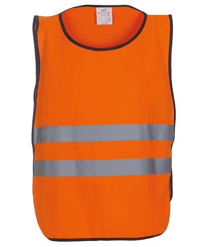 Tryck din logga på Tabarder från Yoko - Anpassa Hi-vis 2-bands tabard i färgen Mellan Orange för företag, föreningar och privatpersoner
